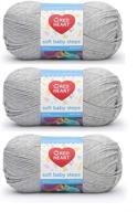 🐘 red heart e746-9401 soft baby steps yarn - elephant (pack of 3) in red heart logo