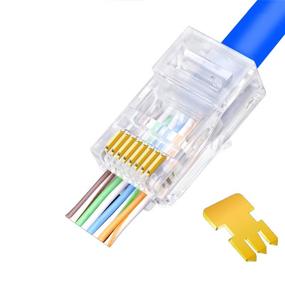 img 4 attached to 🔌 Enhanced CAT5E Pass Through Connectors: Simplify Network Installations