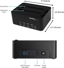 img 2 attached to 🔁 StarTech.com Док-станция для дублирования и стирания с двумя отсеками USB 3.0: 1:1 клонирование и стирание для SATA SSD HDD.