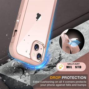 img 1 attached to 📱 Miracase iPhone 13 Case 6.1 inch: Full-Body Glass Clear Case with Tempered Glass Screen Protector - Crystal Pink