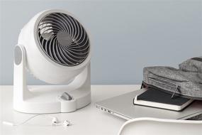 img 2 attached to 🌬️ Impressive IRIS USA WOOZOO Air Circulator: Personal Office or Home Desktop Fan in Sleek White - 10.5 inch