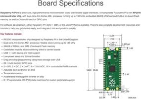 img 1 attached to Waveshare Raspberry Pi Pico A Low-Cost High-Performance Microcontroller Board With Flexible Digital Interfaces Incorporates RP2040 Microcontroller Chip (With Pre-Soldered Header)(3 Items)