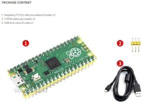 img 3 attached to ВолнаДолю Raspberry Pi Pico Низкозатратная высокопроизводительная микроконтроллерная плата с гибкими цифровыми интерфейсами, включающая микроконтроллерный чип RP2040 (с предварительно пайкой разъема) (3 штуки)