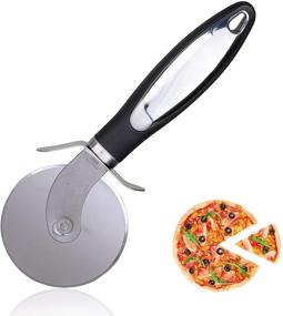 img 3 attached to 🍕 Top rated Pizza Cutter - Quality Stainless Steel Pizza Wheel for Easy Cleaning, Non Slip Handle, Dishwasher Safe and Heavy Duty Smooth Rotating - Super Sharp Pizza Slicer