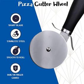 img 2 attached to 🍕 Top rated Pizza Cutter - Quality Stainless Steel Pizza Wheel for Easy Cleaning, Non Slip Handle, Dishwasher Safe and Heavy Duty Smooth Rotating - Super Sharp Pizza Slicer