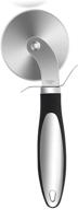 🍕 top rated pizza cutter - quality stainless steel pizza wheel for easy cleaning, non slip handle, dishwasher safe and heavy duty smooth rotating - super sharp pizza slicer logo