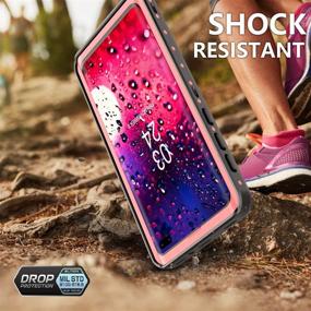 img 1 attached to 💦 GOLDJU Samsung Galaxy S10 Plus Waterproof Case - Full Body Protection with Built-In Screen Protector - 360° Shockproof, Dirtproof, and Sandproof - IP68 Rated Underwater Protection - Pink