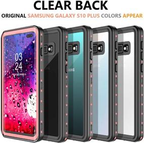 img 3 attached to 💦 GOLDJU Samsung Galaxy S10 Plus Waterproof Case - Full Body Protection with Built-In Screen Protector - 360° Shockproof, Dirtproof, and Sandproof - IP68 Rated Underwater Protection - Pink