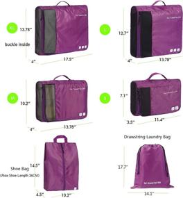 img 3 attached to 🧳 Top-Grade Water-Resistant Lightweight Suitcase Organizer & Accessory Set