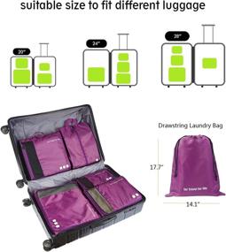 img 1 attached to 🧳 Top-Grade Water-Resistant Lightweight Suitcase Organizer & Accessory Set