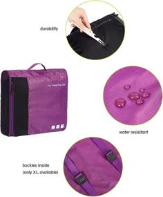 img 2 attached to 🧳 Top-Grade Water-Resistant Lightweight Suitcase Organizer & Accessory Set