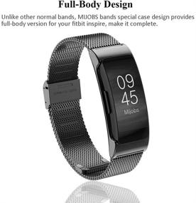 img 1 attached to 💪 Браслет из нержавеющей стали MIJOBS для Fitbit Inspire/Inspire HR - запасной браслет для замены совместимый с Fitbit Inspire Fitness Tracker для мужчин и женщин