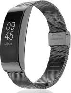 💪 mijobs stainless steel band for fitbit inspire/inspire hr - replacement wristband bracelet compatible with fitbit inspire fitness tracker accessories for men and women logo