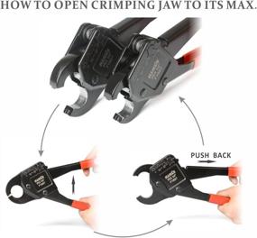 img 2 attached to 🔧 IWISS Angled Head PEX Pipe Crimping Tool Kits: 1/2-inch & 3/4-inch Copper Pex Crimps with Go/No-Go Gauge & PEX Pipe Cutters – Compliant with US F1807 Standards