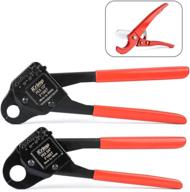 🔧 iwiss angled head pex pipe crimping tool kits: 1/2-inch & 3/4-inch copper pex crimps with go/no-go gauge & pex pipe cutters – compliant with us f1807 standards logo