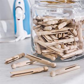 img 2 attached to Honey Can Do Round Wooden Clothespins Pack
