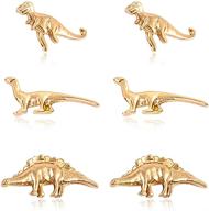 🦖 andpai dinosaur stud earrings set - chic charm, hypoallergenic animal earrings for women & girls (3 pairs) logo