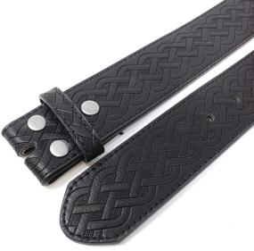 img 3 attached to 🔥 Exquisite Leather Embossed Celtic Pattern Black S: A Timeless Statement of Style