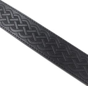 img 2 attached to 🔥 Exquisite Leather Embossed Celtic Pattern Black S: A Timeless Statement of Style