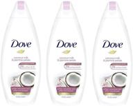 🥥 dove purely pampering coconut milk and jasmine petals body wash 500ml/16.9oz - pack of 3 logo