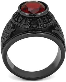 img 1 attached to 🔒 YVO Customizable Army Ring: Personalize Your Military Pride with Free Engraving!