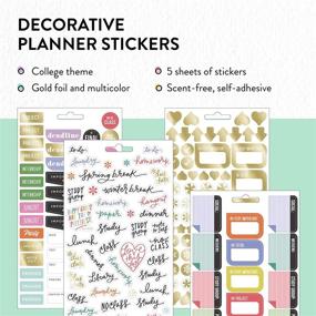 img 2 attached to 📚 College Themed Stickers by me & my BIG ideas - Stay Organized with School Schedule, Scrapbooking & Paper Crafts - Multi-Color - The Happy Planner Scrapbooking Supplies - 5 Sheets