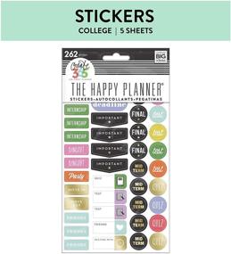 img 4 attached to 📚 College Themed Stickers by me & my BIG ideas - Stay Organized with School Schedule, Scrapbooking & Paper Crafts - Multi-Color - The Happy Planner Scrapbooking Supplies - 5 Sheets