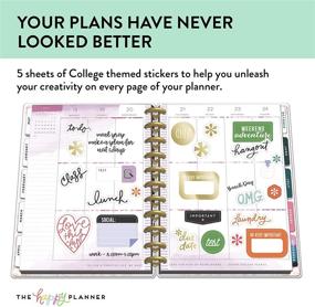 img 1 attached to 📚 College Themed Stickers by me & my BIG ideas - Stay Organized with School Schedule, Scrapbooking & Paper Crafts - Multi-Color - The Happy Planner Scrapbooking Supplies - 5 Sheets