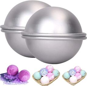 img 4 attached to Youbedo Metal Bath Bomb Molds 🛁 - Large 8cm Size for Bath Fizzies