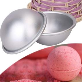 img 2 attached to Youbedo Metal Bath Bomb Molds 🛁 - Large 8cm Size for Bath Fizzies