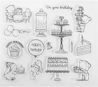 maguo happy birthday clear stamps: cupcakes, bear, diy scrapbooking & card making logo