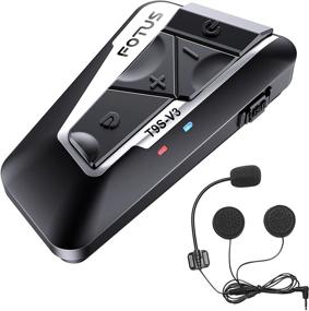 img 4 attached to 🏍️ FOTUS T9S-V3 Motorcycle Bluetooth Intercom: Noise-Cancelling Helmet Headset for 3 Riders - Black, Single Pack