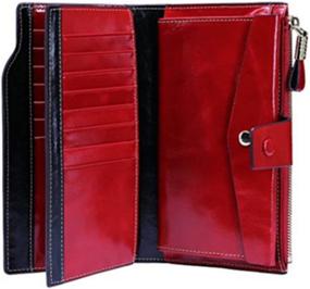 img 1 attached to Stylish Women's Leather Organizer Wallets: Fashionable Handbags & Wallets with RFID Blocking