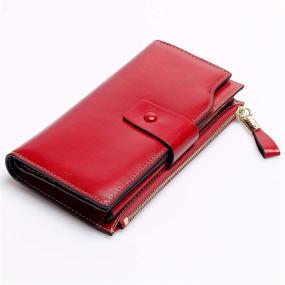 img 3 attached to Stylish Women's Leather Organizer Wallets: Fashionable Handbags & Wallets with RFID Blocking