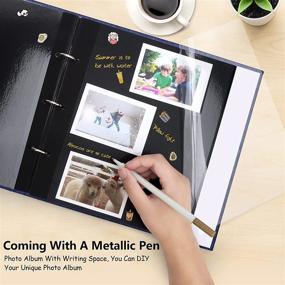 img 3 attached to 📸 Versatile Self-Adhesive Photo Album with 60 Pages for 3 Ring Binder - Ideal for Preserving Memories of Wedding, Family, Baby, and Travel
