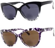 🕶️ stylish hykaada 2 pairs: fashionable invisible line cateye bifocal reading sunglasses for women logo