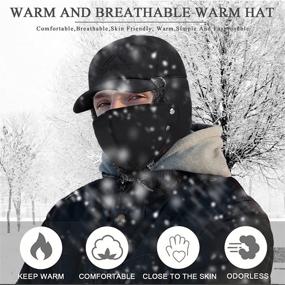 img 3 attached to 🧤 Warm Winter Trapper Bomber Hat for Men - Russian Aviator Style with Ear Flaps, Fur Lining, and Coldproof Facemask Cap for Cycling