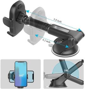 img 3 attached to 📱 Premium 17.2mm Ball Joint Suction Cup Mount with Adhesive Disk for Phone/GPS Holder - Replacement Dashboard Pad Included