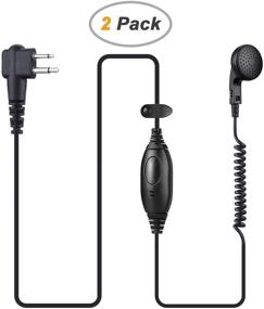 img 3 attached to 📞 COMMIXC (2 Pack) Walkie Talkie Earpiece with PTT Mic, 2.5mm/3.5mm 2-Pin in-line Headset, Compatible with Motorola Two-Way Radios