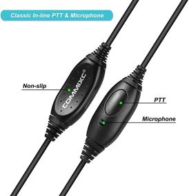 img 1 attached to 📞 COMMIXC (2 Pack) Walkie Talkie Earpiece with PTT Mic, 2.5mm/3.5mm 2-Pin in-line Headset, Compatible with Motorola Two-Way Radios