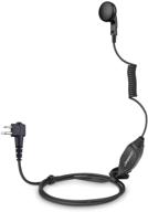 📞 commixc (2 pack) walkie talkie earpiece with ptt mic, 2.5mm/3.5mm 2-pin in-line headset, compatible with motorola two-way radios logo