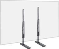 📺 height adjustable tv stand for large tvs up to 77" - stable replacement base compatible with vizio, tcl, samsung & more - works with soundbars - flat design - echogear universal логотип