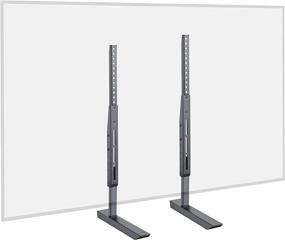 img 2 attached to 📺 Height Adjustable TV Stand for Large TVs up to 77" - Stable Replacement Base Compatible with Vizio, TCL, Samsung & More - Works with Soundbars - Flat Design - ECHOGEAR Universal