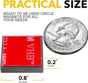 img 3 attached to Ferrite Magnetic Squares Adhesive Rectangle