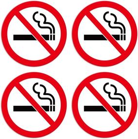 img 4 attached to DealzEpic - No Smoking Round Vinyl Stickers