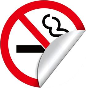 img 1 attached to DealzEpic - No Smoking Round Vinyl Stickers