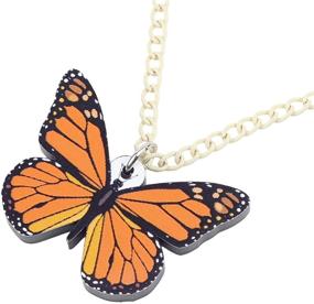 img 2 attached to DOWAY Acrylic Monarch Butterfly Necklace