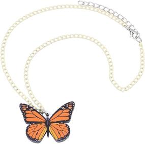 img 1 attached to DOWAY Acrylic Monarch Butterfly Necklace