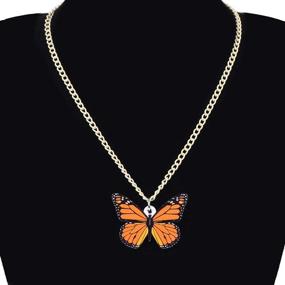 img 3 attached to DOWAY Acrylic Monarch Butterfly Necklace