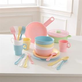 img 2 attached to KidKraft 🍳 Pastel 27-Piece Cookware Set